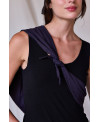 PURPLE KNOTTED SHOULDER BAG