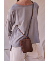 SQUARE LEATHER POUCH