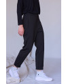 Pantaló recte de teixit elàstic i color negre