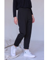Pantaló recte de teixit elàstic i color negre