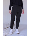 Pantaló recte de teixit elàstic i color negre
