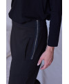 Pantaló recte de teixit elàstic i color negre