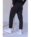 Pantaló recte de teixit elàstic i color negre