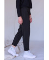 Pantaló recte de teixit elàstic i color negre