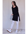 VESTIT TEIXITS COMBINATS DE MÀNIGA LLARGA NEGRE