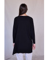 VESTIT TEIXITS COMBINATS DE MÀNIGA LLARGA NEGRE