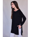 VESTIT TEIXITS COMBINATS DE MÀNIGA LLARGA NEGRE