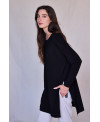 VESTIT TEIXITS COMBINATS DE MÀNIGA LLARGA NEGRE