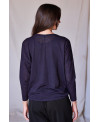 PURPLE STRIPED LONG SLEEVE ICONIC T-SHIRT