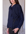 CHAQUETA CON HEBILLA EN LA CINTURA EN AZUL