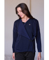 CHAQUETA CON HEBILLA EN LA CINTURA EN AZUL