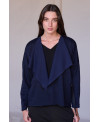 CHAQUETA CON HEBILLA EN LA CINTURA EN AZUL
