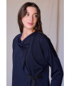 CHAQUETA CON HEBILLA EN LA CINTURA EN AZUL