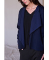 CHAQUETA CON HEBILLA EN LA CINTURA EN AZUL