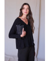 Bolso de piel pequeño NEGRO