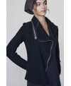 FITTED WOOL JACKET IN BLACK