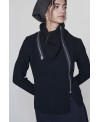 FITTED WOOL JACKET IN BLACK