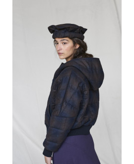 THE PADDED WOOL JACKET WITH HOOD