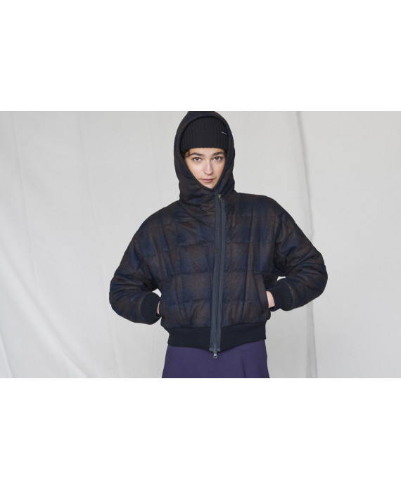 THE PADDED WOOL JACKET WITH HOOD