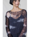 HAND MADE MOHAIR SWEATER IN BLACK