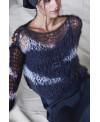 HAND MADE MOHAIR SWEATER IN BLACK
