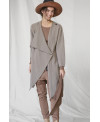 CASHMERE TRICOT JACKET IN HAZELNUT