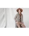 CASHMERE TRICOT JACKET IN HAZELNUT