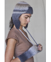 MOHAIR KNITTED AVIATOR HAT