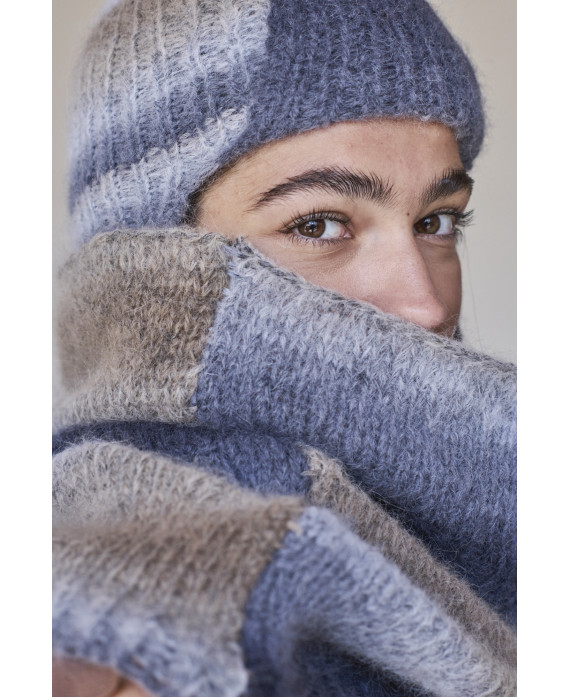 MOHAIR KNITTED AVIATOR HAT