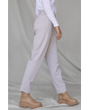 ELASTIC BASIC TROUSERS IN LIGHT GREY