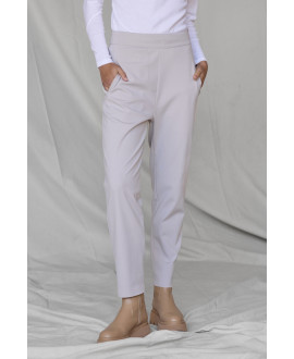 ELASTIC BASIC TROUSERS IN LIGHT GREY