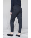 DISPLACED ZIPPER TROUSERS BLACK