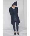 DISPLACED ZIPPER TROUSERS BLACK
