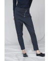 DISPLACED ZIPPER TROUSERS BLACK