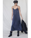 ELASTIC SILK DRESS BLACK