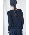 V-NECK OVERSIZE T-SHIRT IN BLACK