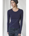 FRONT SEAM BASIC T-SHIRT IN PURPLE