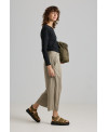 WIDE LEG LYOCELL TROUSERS IN THYME