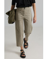 ELASTIC MULTI SEAMS TROUSERS IN THYME