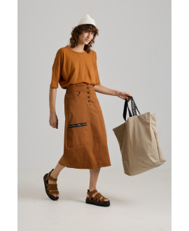 CLAY ELASTIC SERGE SKIRT