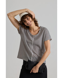 CAMISETA DE RAYAS DOS SENTIDOS BLANCO