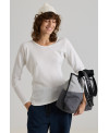 CAMISETA DE CANALÉ Y COSTURAS IRREGULARES BLANCO