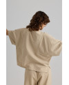 CREAM OVERSIZE T-SHIRT WITH WIDE SLEEVES