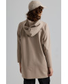 PARKA LIGERA CON CREMALLERA Y CAPUCHA BEIGE