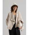 PEARL OVERSIZE COMBINED FABRIC JACKET
