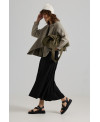 OVERSIZE COMBINED FABRIC JACKET IN THYME