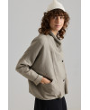 OVERSIZE COMBINED FABRIC JACKET IN THYME