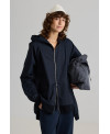 NAVY MULTI POCKET PARKA WITH IRREGULAR HEM