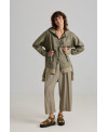 THYME MULTI POCKET PARKA WITH IRREGULAR HEM
