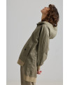 THYME MULTI POCKET PARKA WITH IRREGULAR HEM
